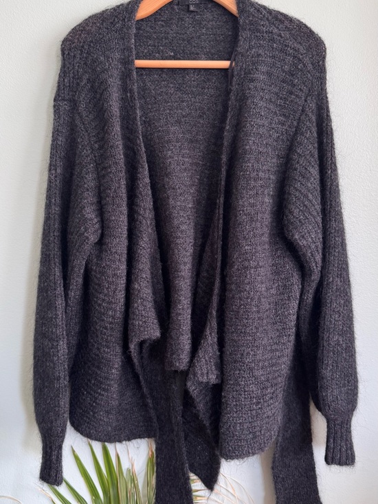 COS Sweaters - COS Dark Charcoal Open-Front Women's Cardigan